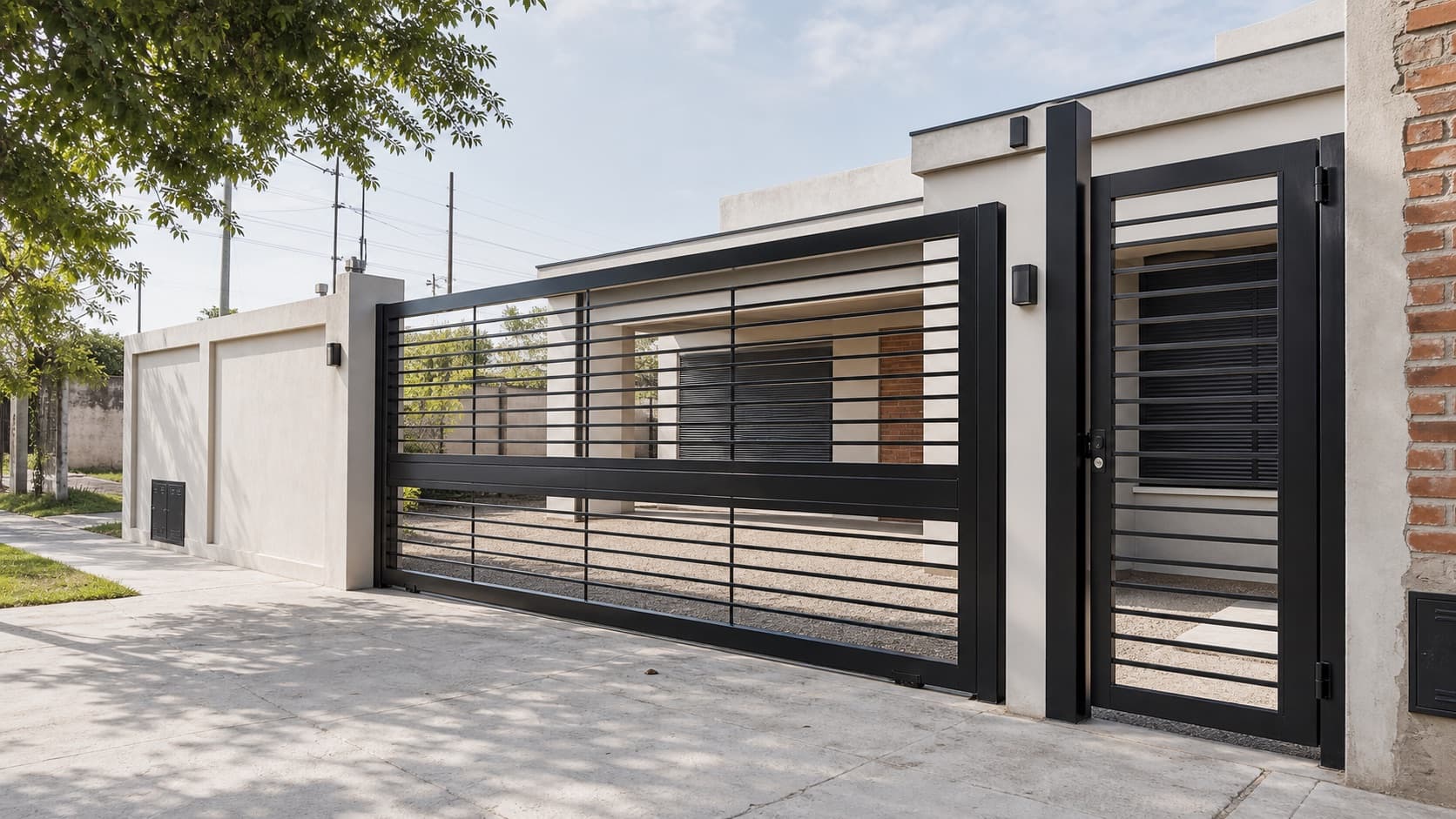 Portón de acceso a medida fabricado por FH Herrería para Berazategui